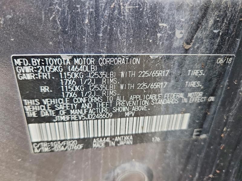 2018 TOYOTA RAV4 LE 12