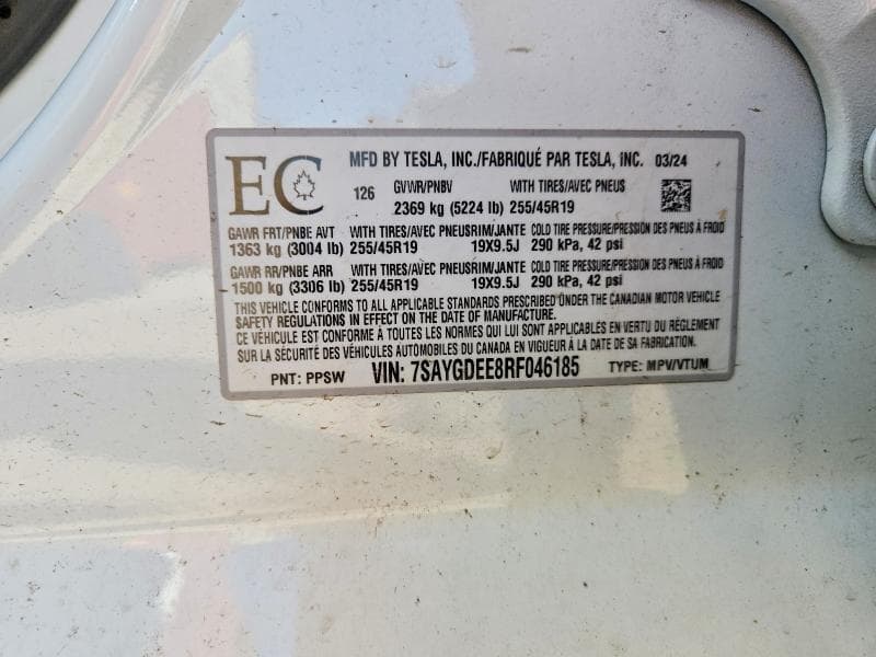 2024 TESLA MODEL Y 12