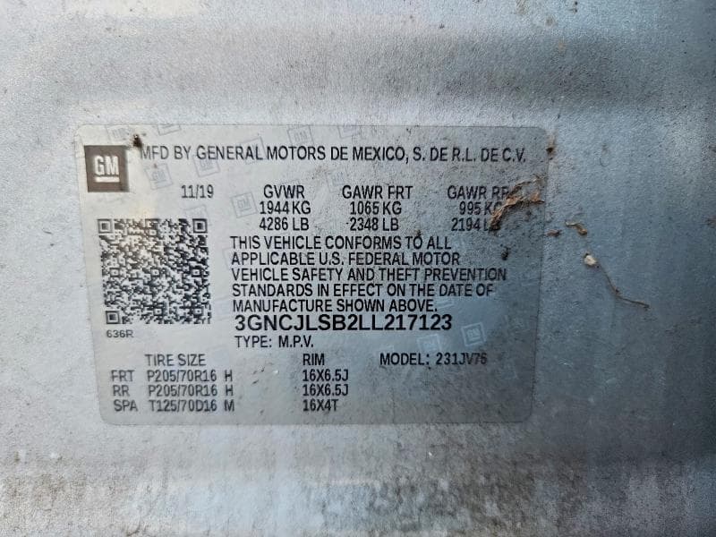 2020 CHEVROLET TRAX 1LT 14