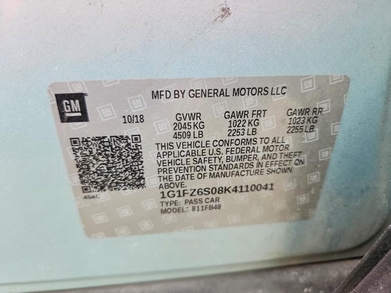 2019 CHEVROLET BOLT EV PREMIER 12
