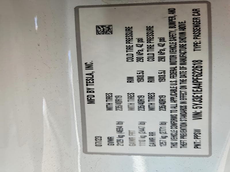 2023 TESLA MODEL 3 12