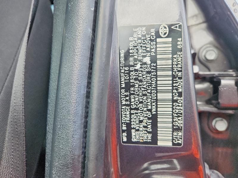 2017 TOYOTA YARIS 5-DOOR L FLEET 12