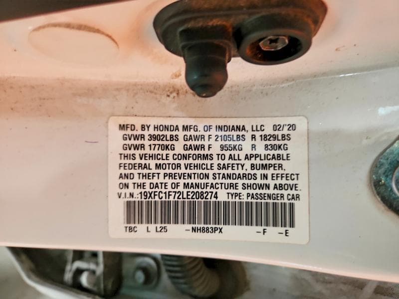 2020 HONDA CIVIC EXL 12