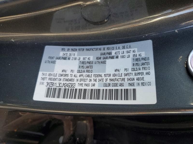 2018 MAZDA 3 TOURING 13