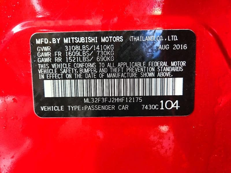 2017 MITSUBISHI MIRAGE G4 ES 13