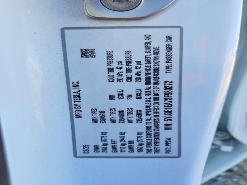 2025 TESLA MODEL 3 12