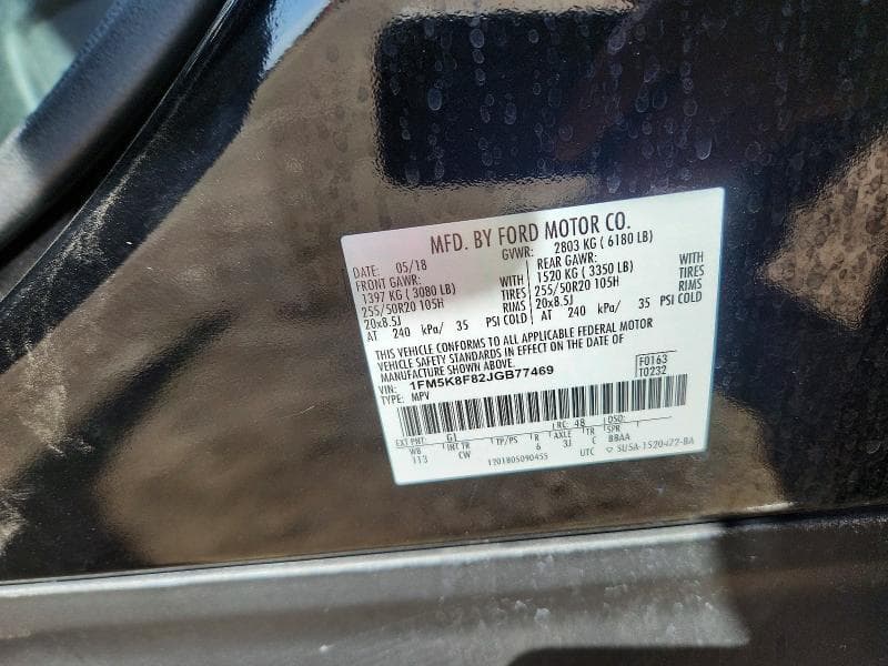 2018 FORD EXPLORER LIMITED 12
