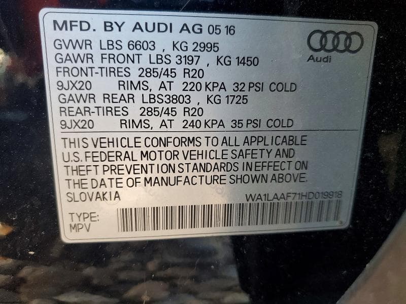 2017 AUDI Q7 PREMIUM PLUS 13