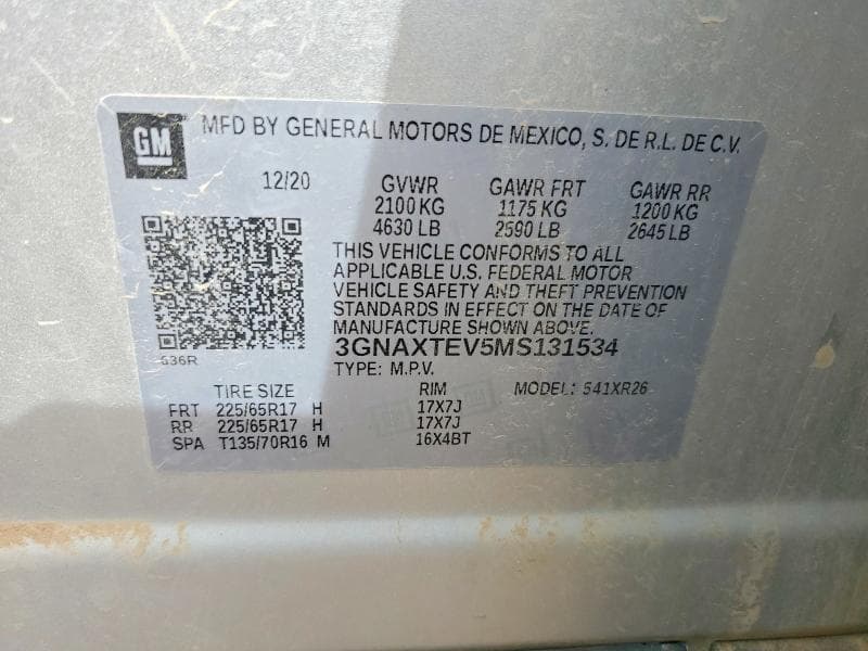 2021 CHEVROLET EQUINOX LT 13