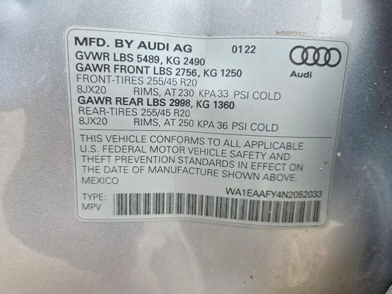 2022 AUDI Q5 PREMIUM PLUS 45 12