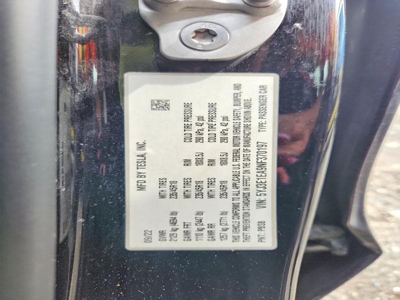 2022 TESLA MODEL 3 12