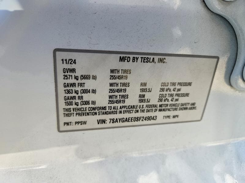 2025 TESLA MODEL Y 12