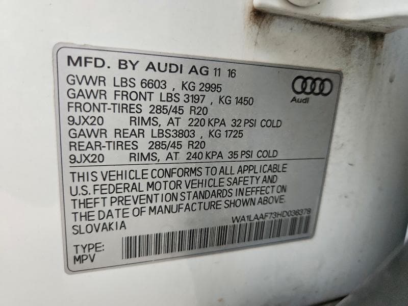 2017 AUDI Q7 PREMIUM PLUS 13