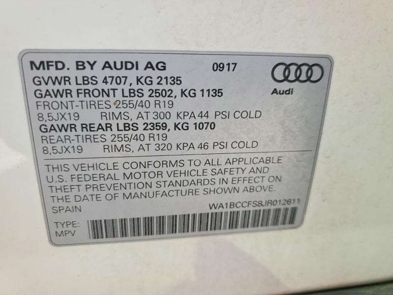 2018 AUDI Q3 PREMIUM 14