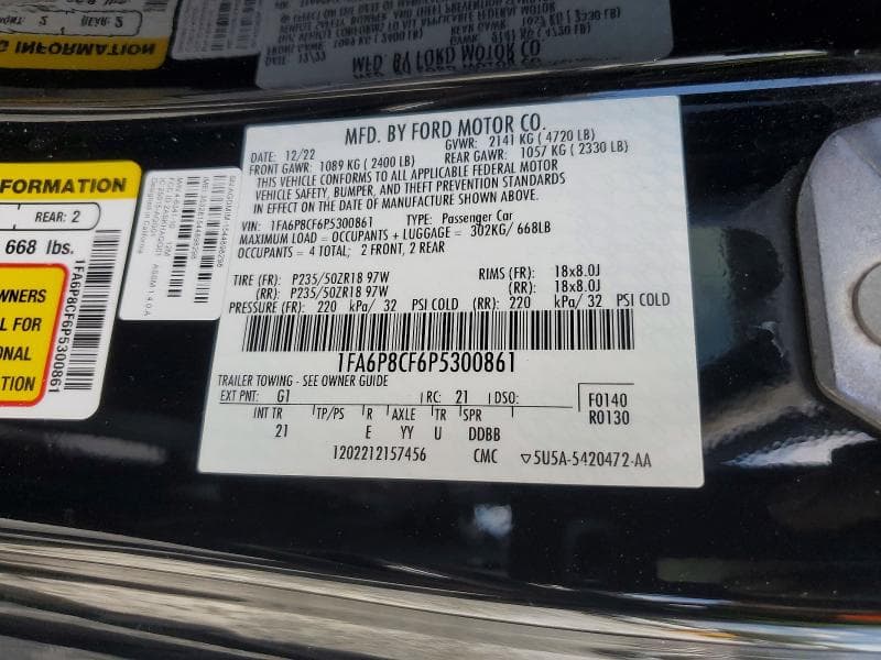 2023 FORD MUSTANG GT 12