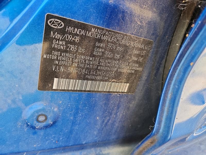 2018 HYUNDAI ELANTRA SEL 12