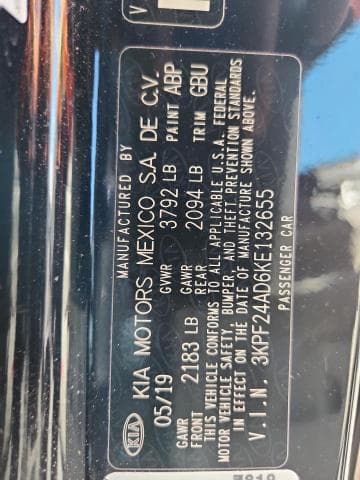 2019 KIA FORTE LXS 12