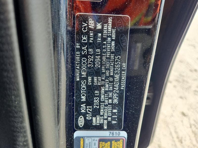 2021 KIA FORTE LXS 13