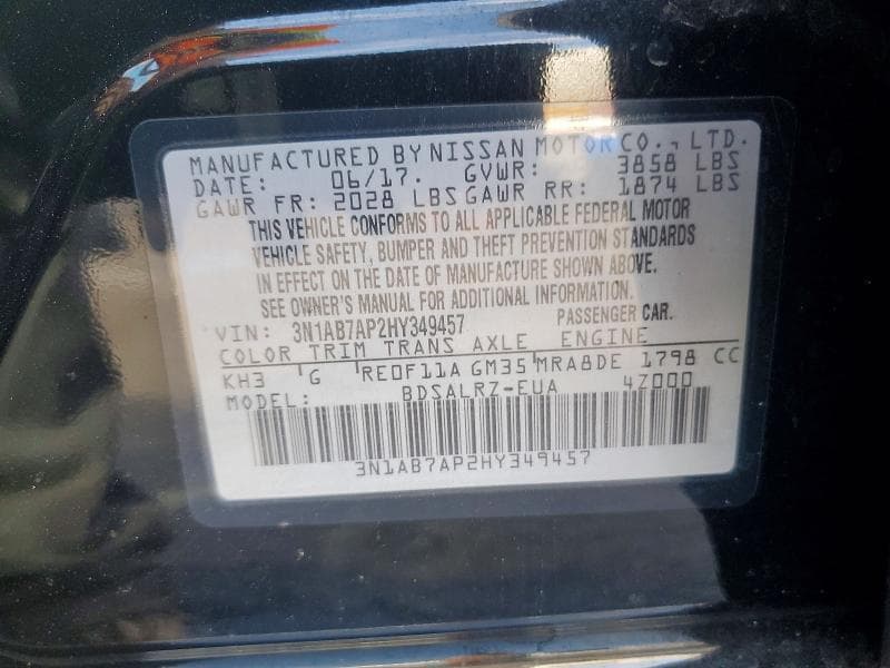 2017 NISSAN SENTRA SR 12
