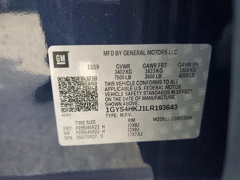 2020 CADILLAC ESCALADE ESV LUXURY 13