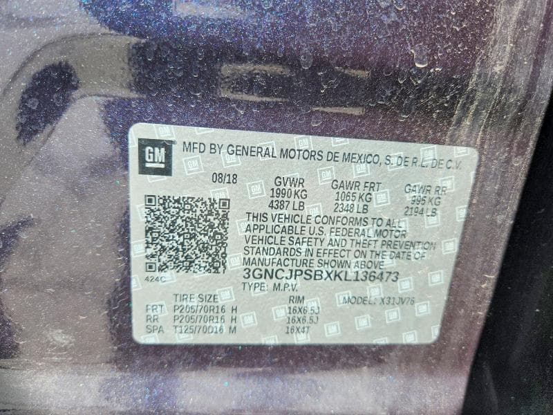 2019 CHEVROLET TRAX 1LT 14