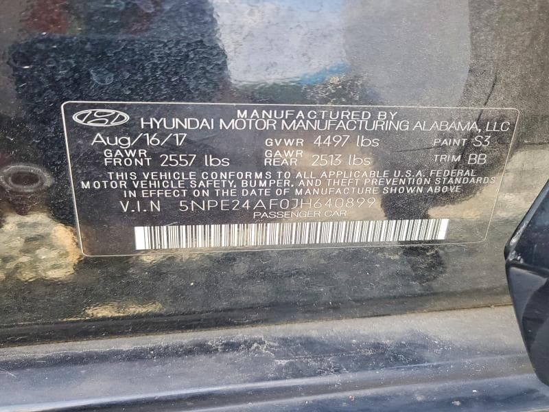 2018 HYUNDAI SONATA SE 12