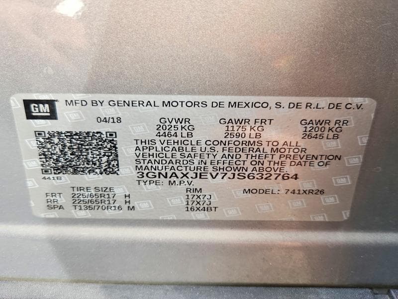 2018 CHEVROLET EQUINOX LT 14