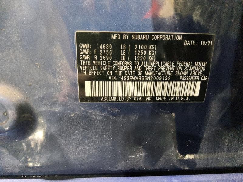 2022 SUBARU LEGACY 12