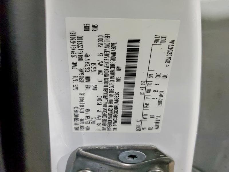2019 FORD ESCAPE SE 13
