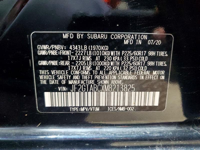 2021 SUBARU CROSSTREK 13