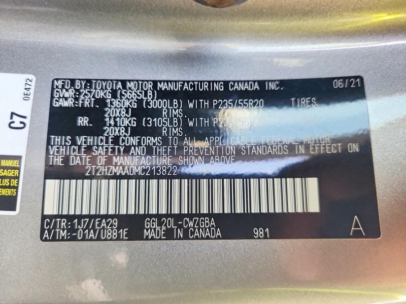 2021 LEXUS RX 350 13