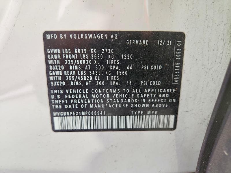 2021 VOLKSWAGEN ID.4 PRO S 14