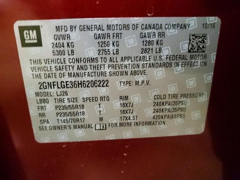 2017 CHEVROLET EQUINOX PREMIER 14
