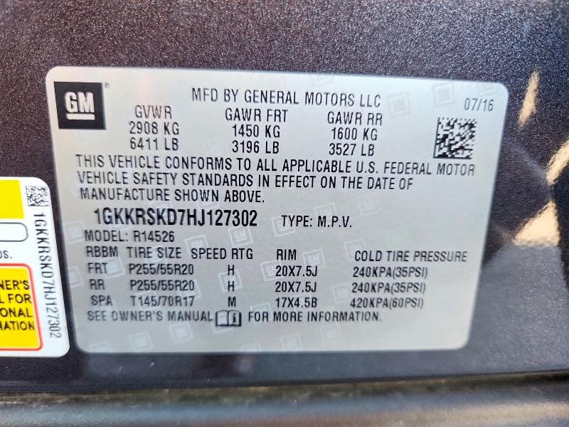 2017 GMC ACADIA LIMITED SLT-2 12
