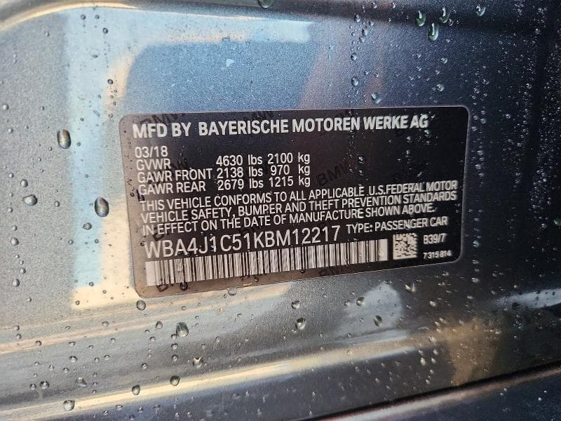 2019 BMW 430I GRAN COUPE 12