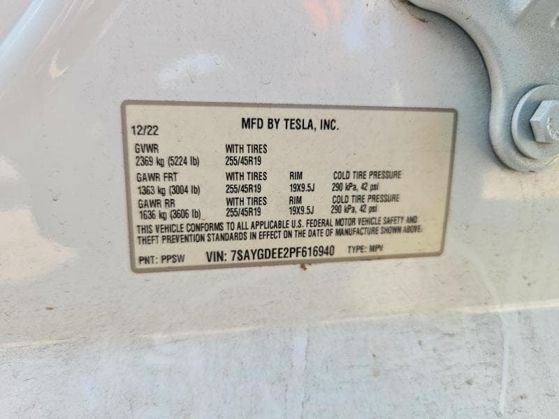2023 TESLA MODEL Y 12
