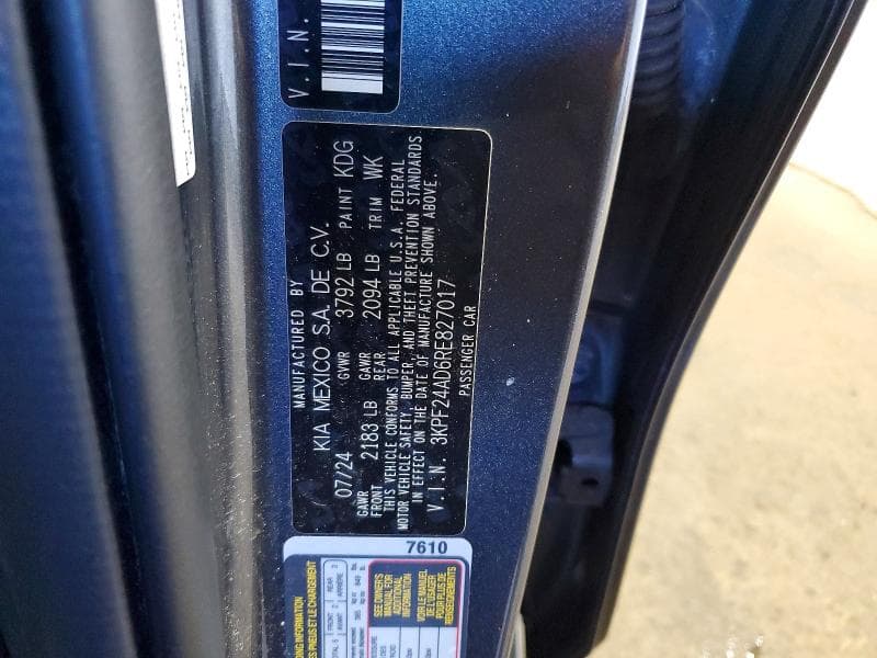 2024 KIA FORTE LXS 12