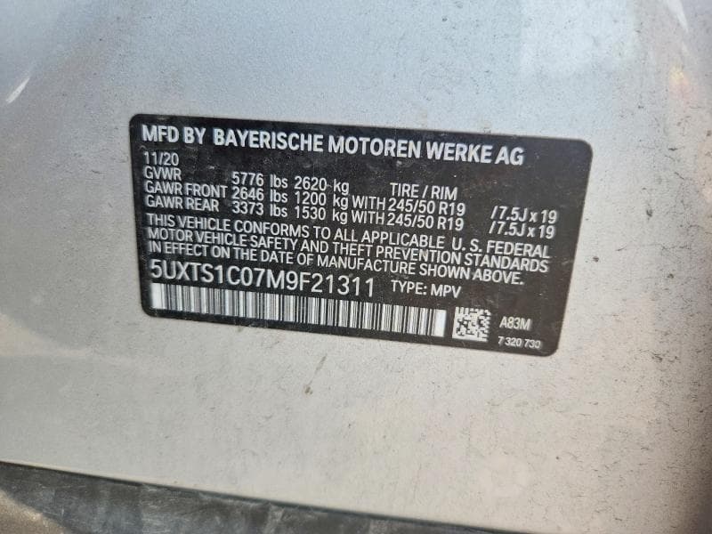 2021 BMW X3 XDRIVE30E 13