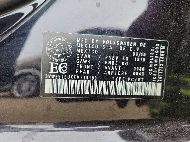 2019 VOLKSWAGEN JETTA SEL 12