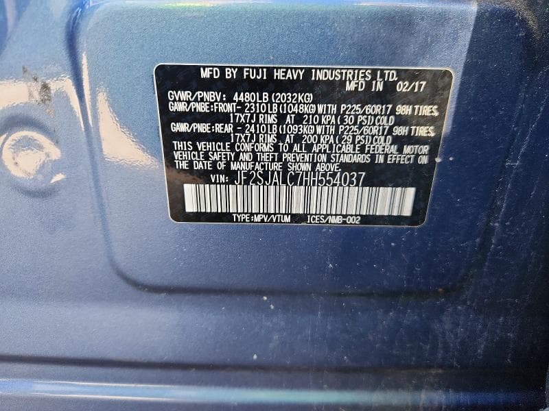 2017 SUBARU FORESTER 2.5I LIMITED 13