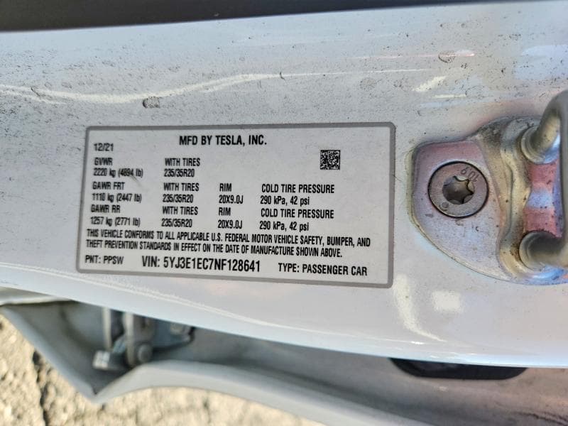 2022 TESLA MODEL 3 12