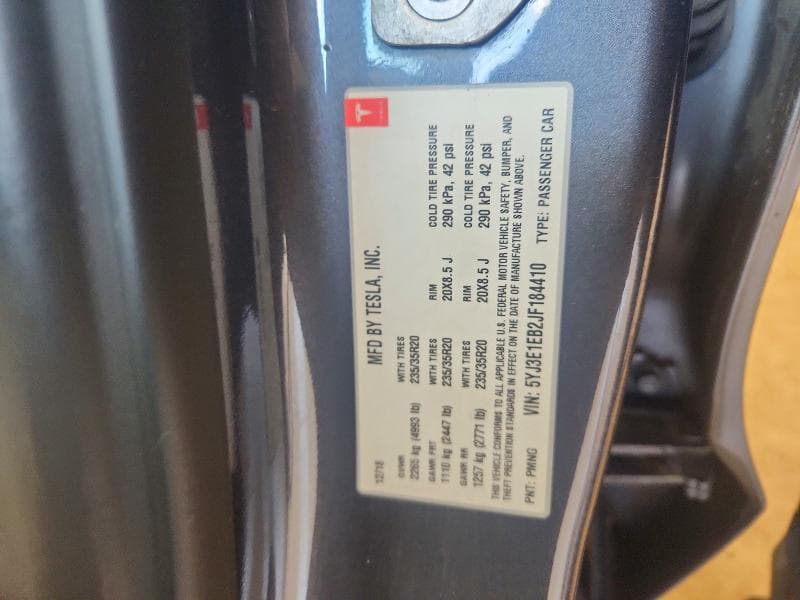 2018 TESLA MODEL 3 12