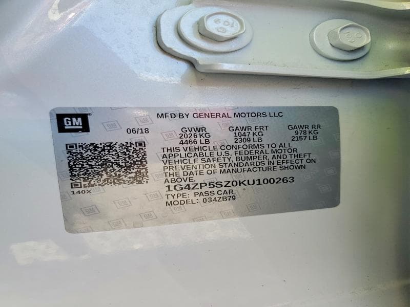 2019 BUICK LACROSSE ESSENCE 12