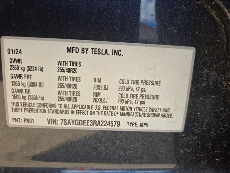 2024 TESLA MODEL Y 12