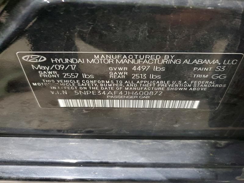 2018 HYUNDAI SONATA SEL 12