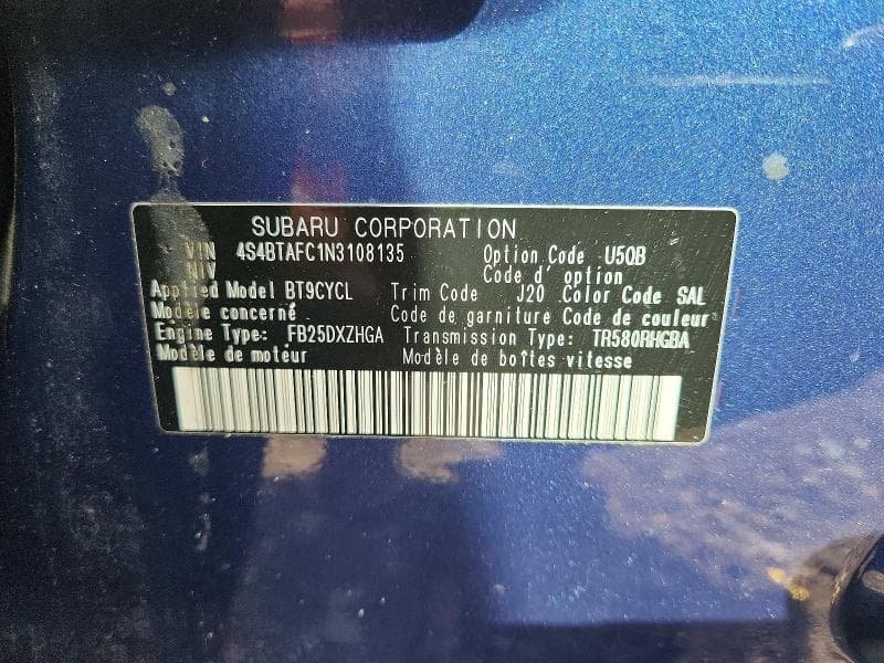 2022 SUBARU OUTBACK PREMIUM 13