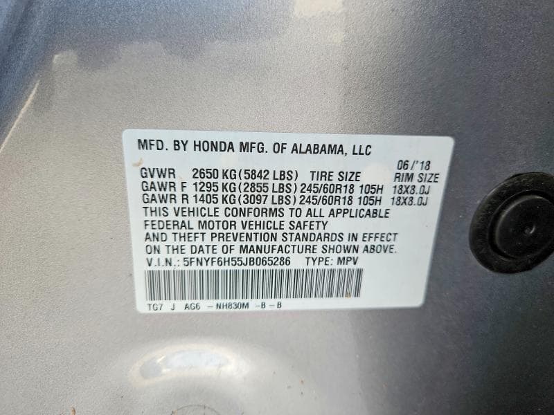 2018 HONDA PILOT EXL 13