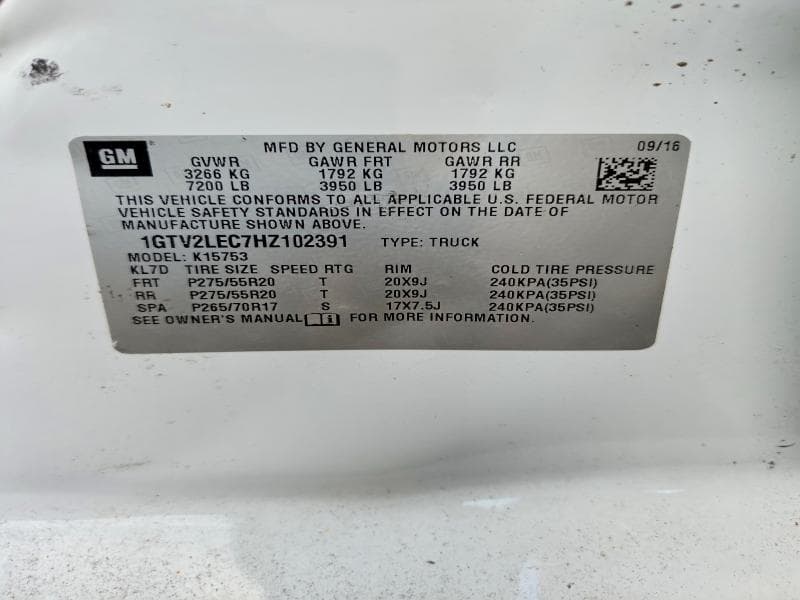 2017 GMC SIERRA K1500 12