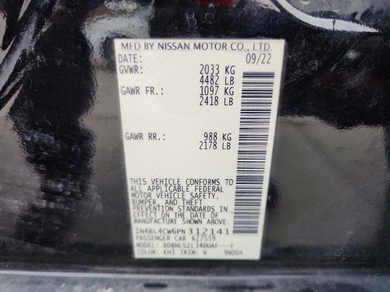 2023 NISSAN ALTIMA SR 13