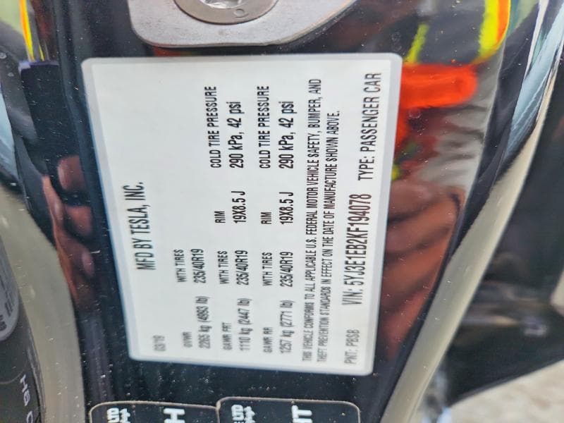 2019 TESLA MODEL 3 12